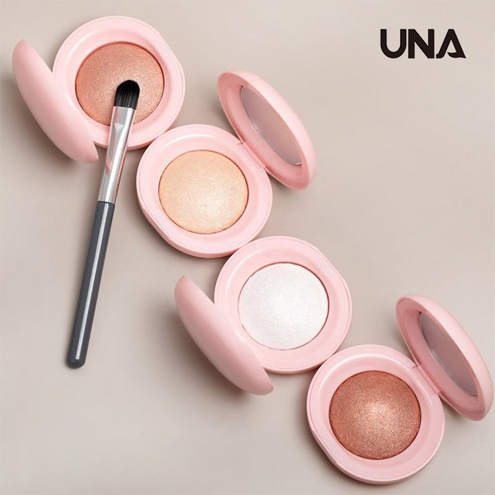 Customized Vegan High Pigment Multichrome Pressed Powder Highlighter Palette Custom Logo All Day Face Makeup Pastel Highlighter