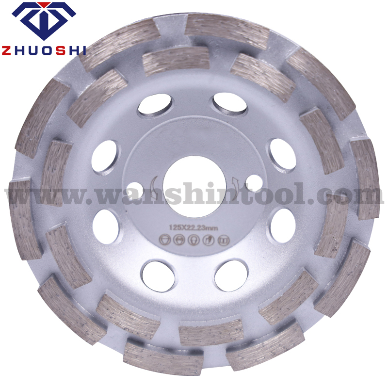 Europe Popular Cold Pressed Double Row Cup Wheel Concrete Polishing Cup Wheel