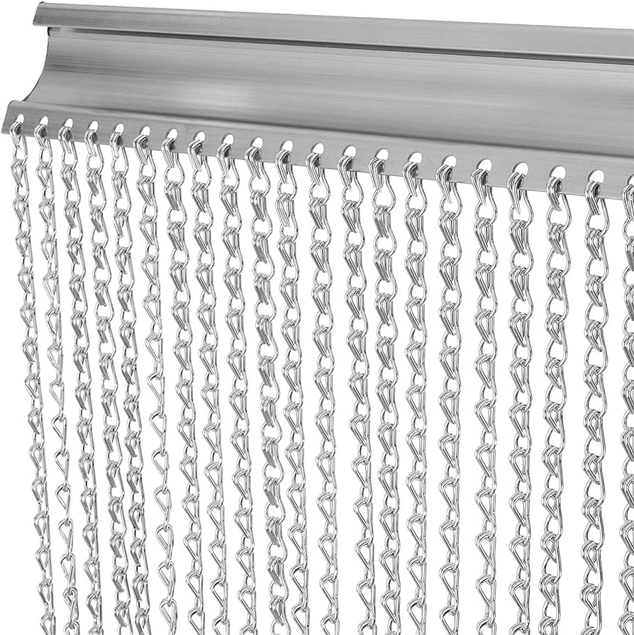 China Good Quality Metal Drapery Chain Fly Screen - Aluminum Chain Door Fly Screen and Curtain