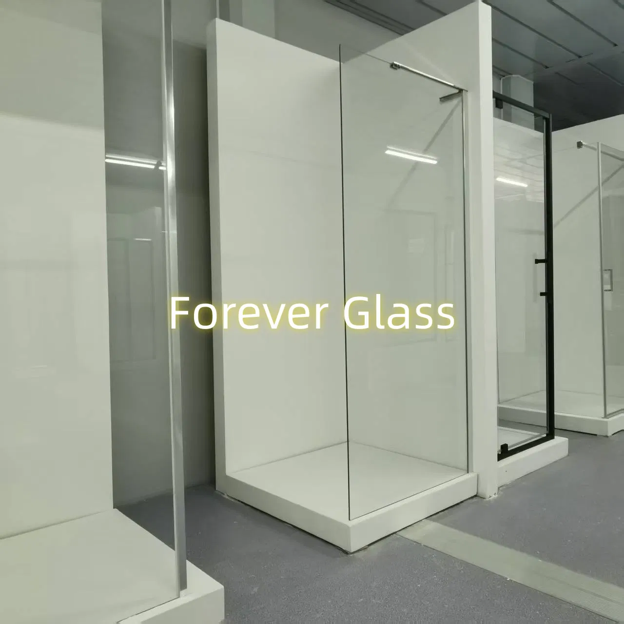 Bathroom Walk in Shower Cubicle Aluminum Frame Glass Shower Enclosure