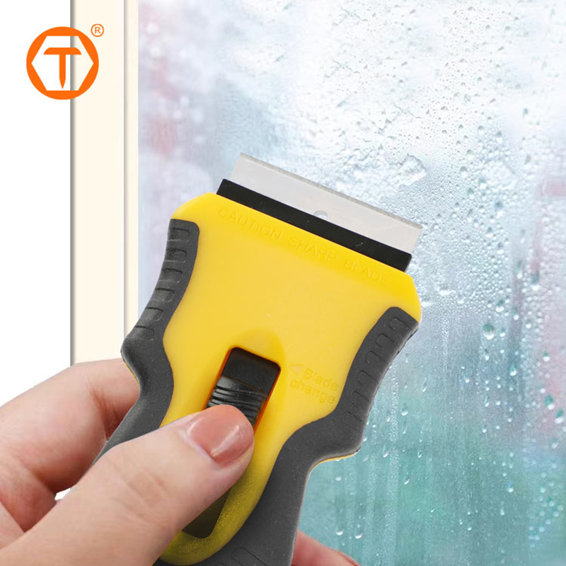 ABS TPR Material Professional Window Razor Blade Scraper Carbon Steel Blade Putty Knife