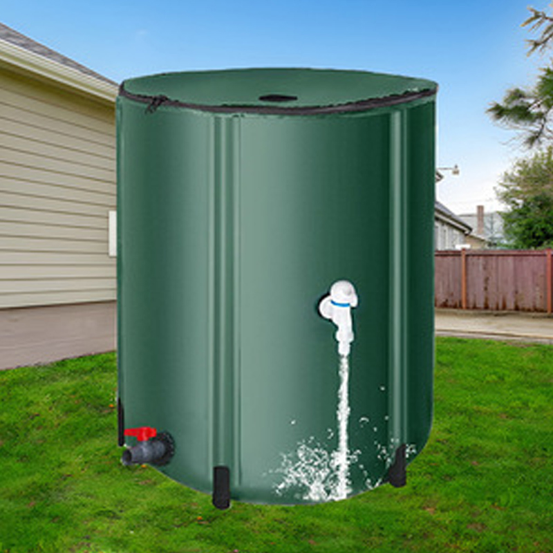 High-Capacity 200L PVC Rainwater Collection Barrel for Garden & Outdoor Use