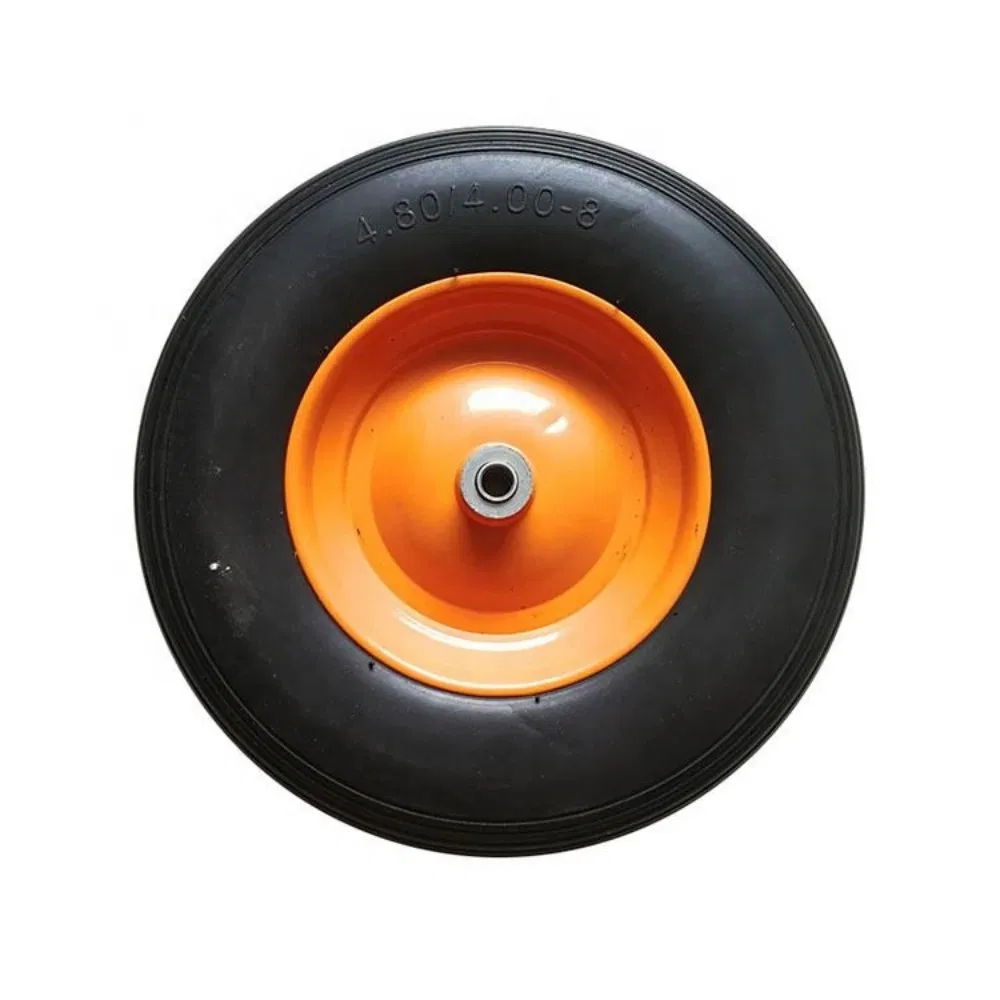 PU 4.10-4 3.50-4 Tyre 4'' Wheel Puncture Proof Solid Wheelbarrow Cart Tire