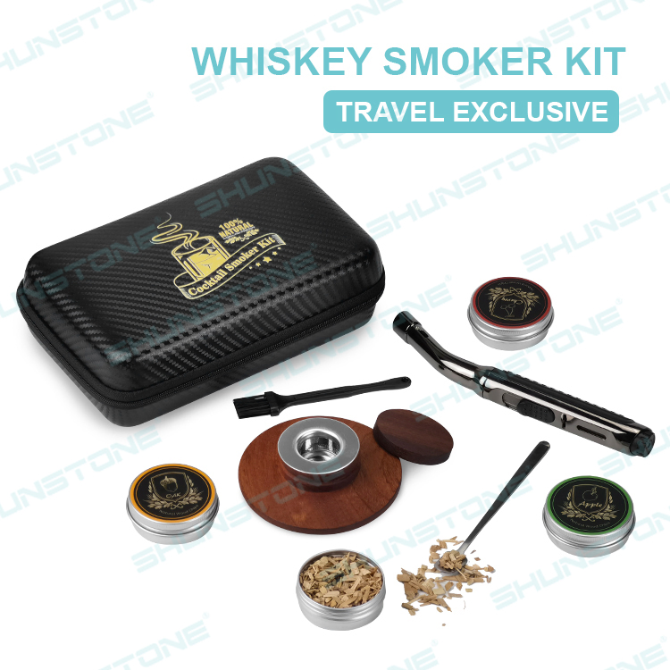 Cocktail Smoker Kit with Torch Wood Chips Whiskey Smoker Gift Set