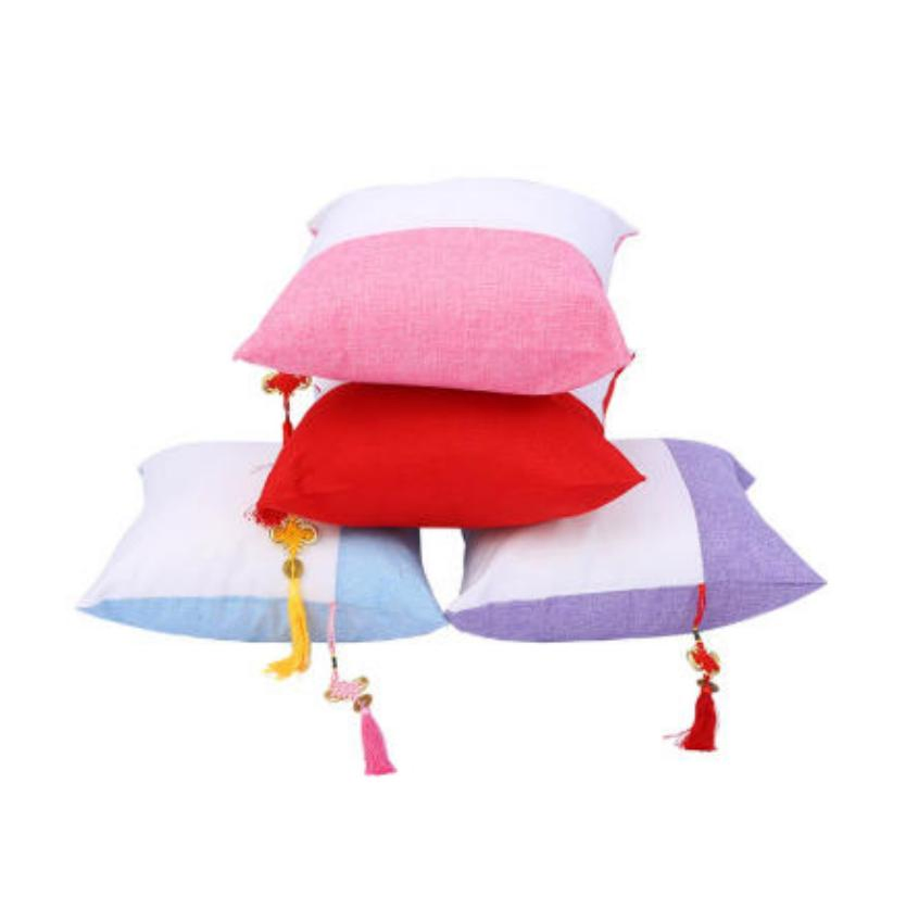 Sublimated Linen Cushion with Pendant, Printable, Tassel and Custom Logo