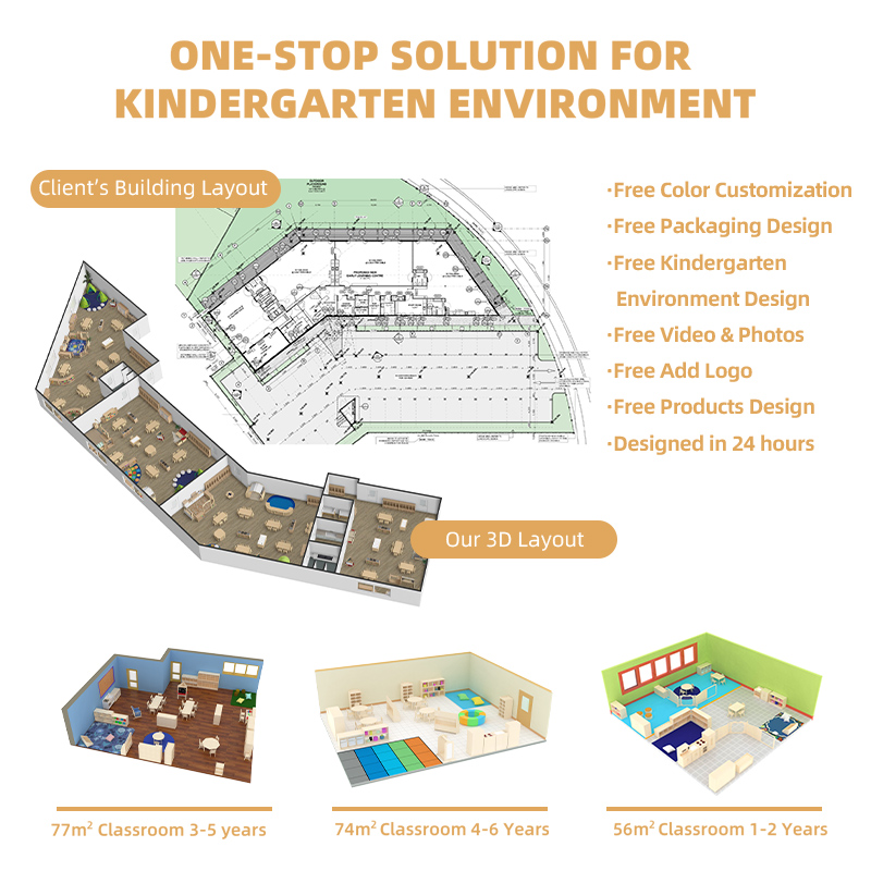 Мебель для детского сада деревянная столы стулья Монтессори