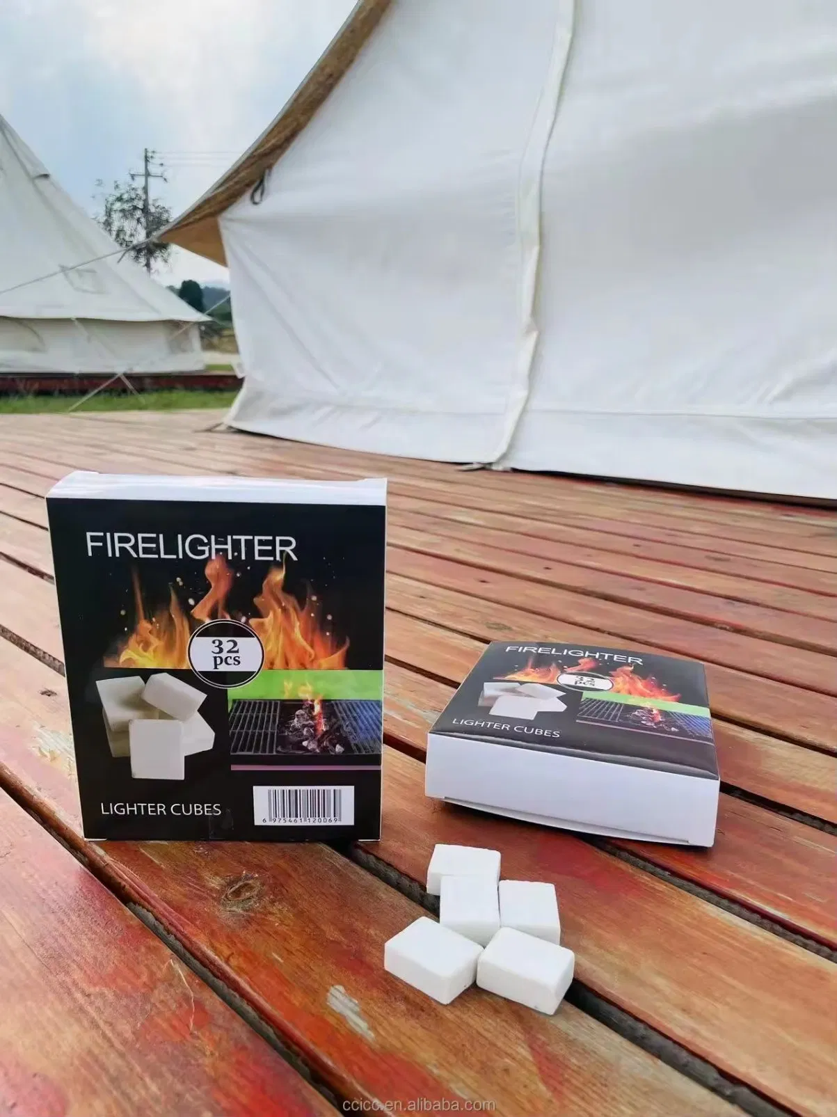 Outdoor BBQ Accessories: Charcoal Grill White Fire Starter Cubes
