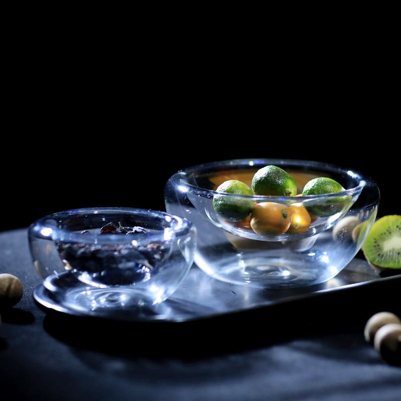 Thicked Glass Bowl Heat Insulated Double Wall Glass Tableware