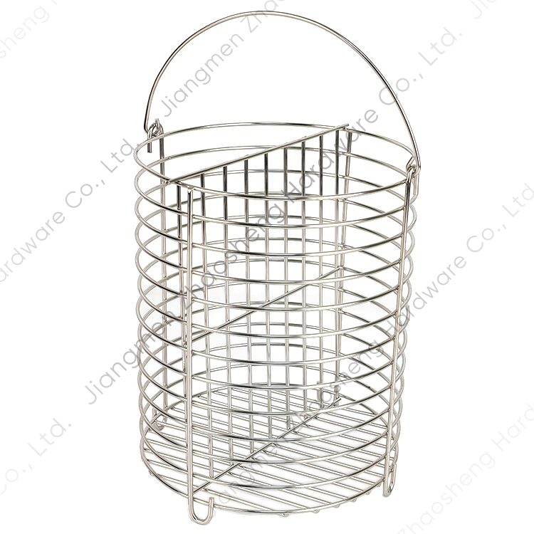 Stainless Steel Hot Dog Steamer Basket Stovetop Deep Fryer Stock Pot Basket