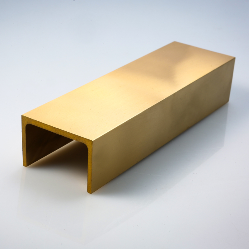 TV Background Wall Brass U-Shaped Metal Decorative Strip Villa Hotel Inlaid Decorative Brass Strip Metal Tack Strip