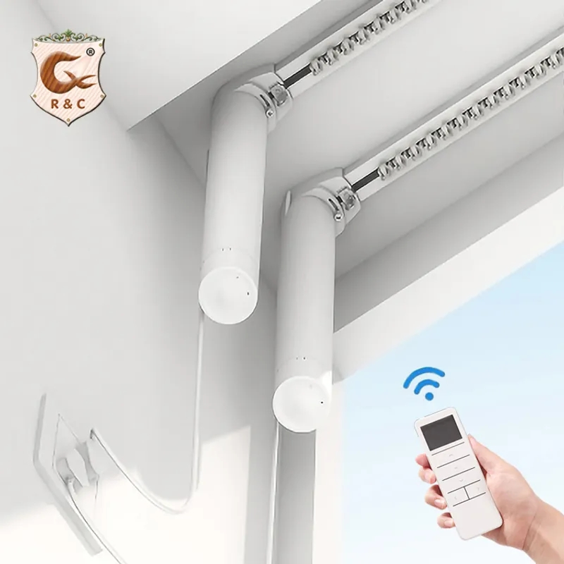 R&C Manufacture Heavy Duty Aluminum Electric Curtain Rail