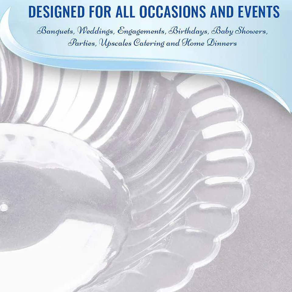 Premium Clear Plastic Bowls for Desserts and Soups