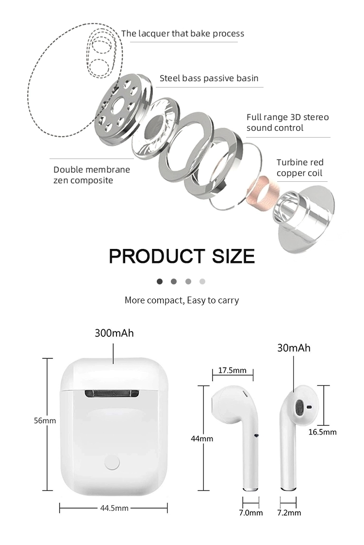 Беспроводные наушники Bluetooth i12