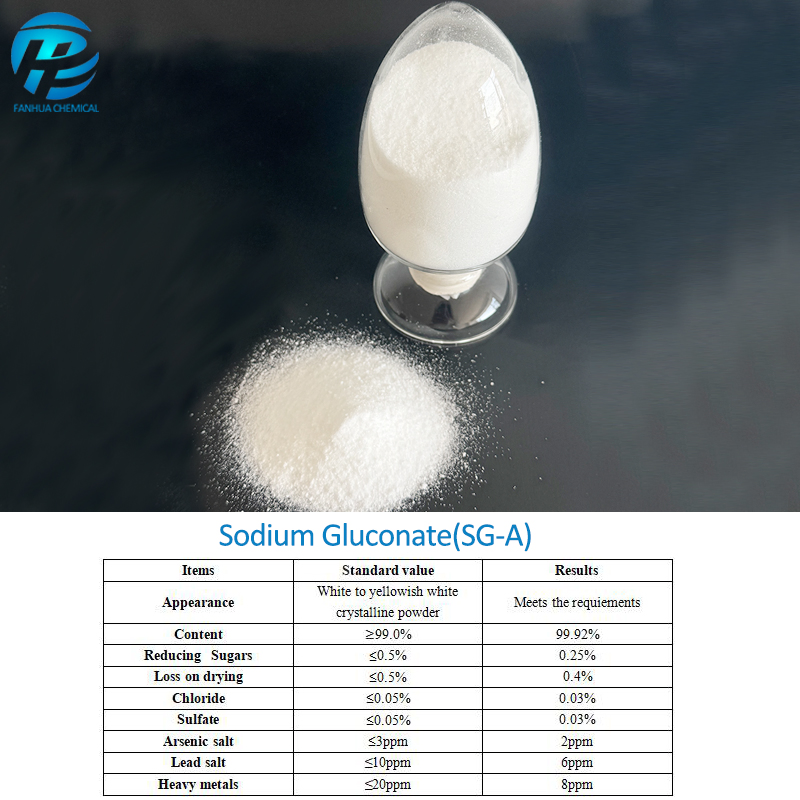 High Purity Retarder Sodium Gluconate for Concrete Mortar in Building Works
