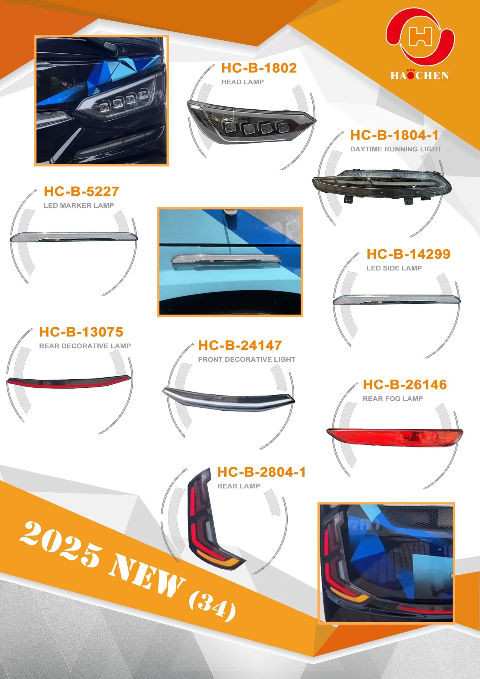 Indonesia Factory Tentrem Bus Parts Headlamp Rear Fog Light Lock Mirror