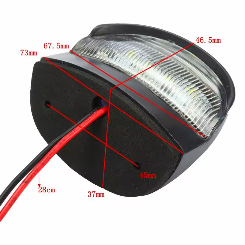 Водонепроницаемая светодиодная лампа для номерного знака 4LED, 10-30V