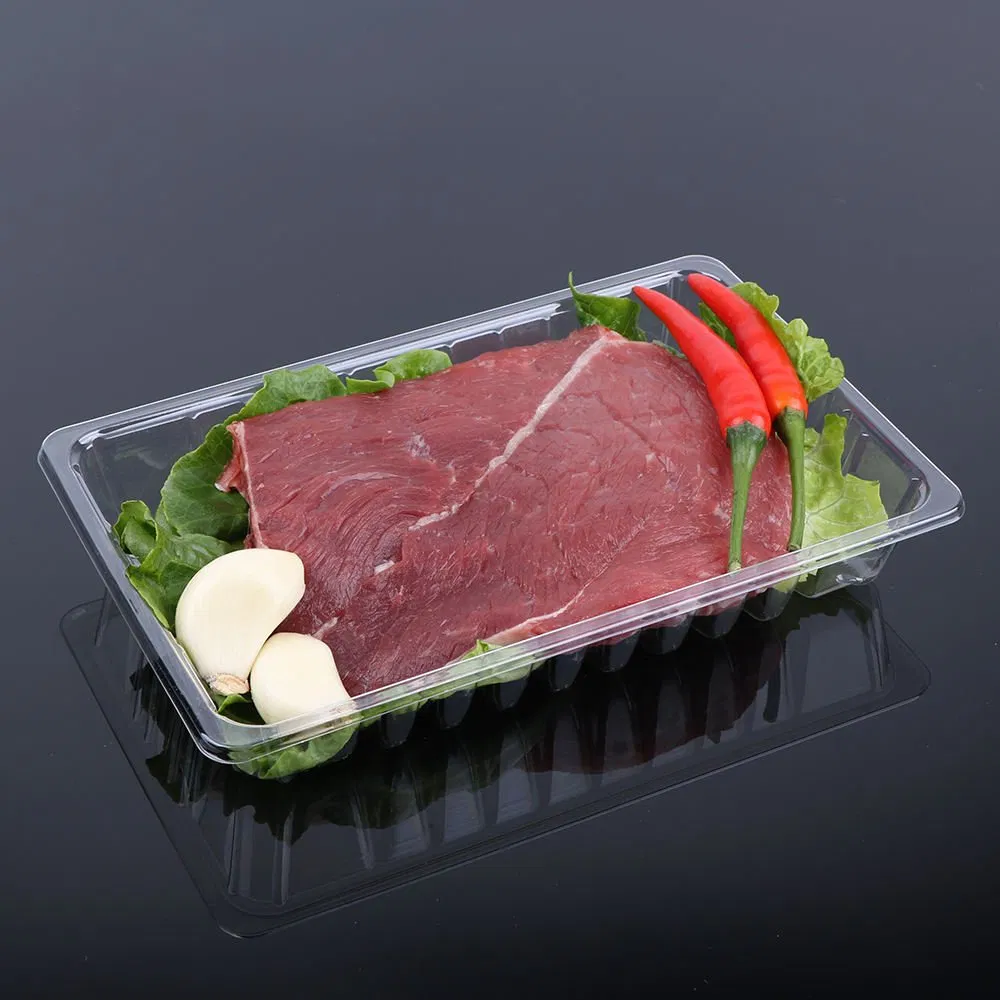 Disposable Clear Plastic Tray for Supermarket Fruit and Vegetable Fresh Food Packaging