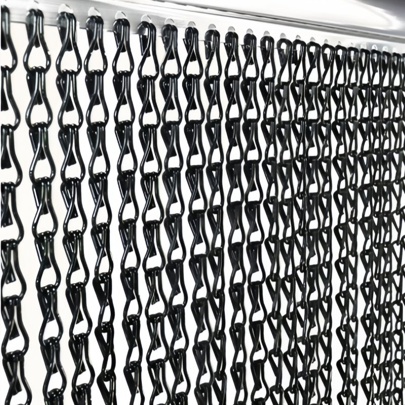 Decorative Double Hook Chain Link Curtain Aluminum Alloy Chain Link Curtain Chain Link Mesh Curtain