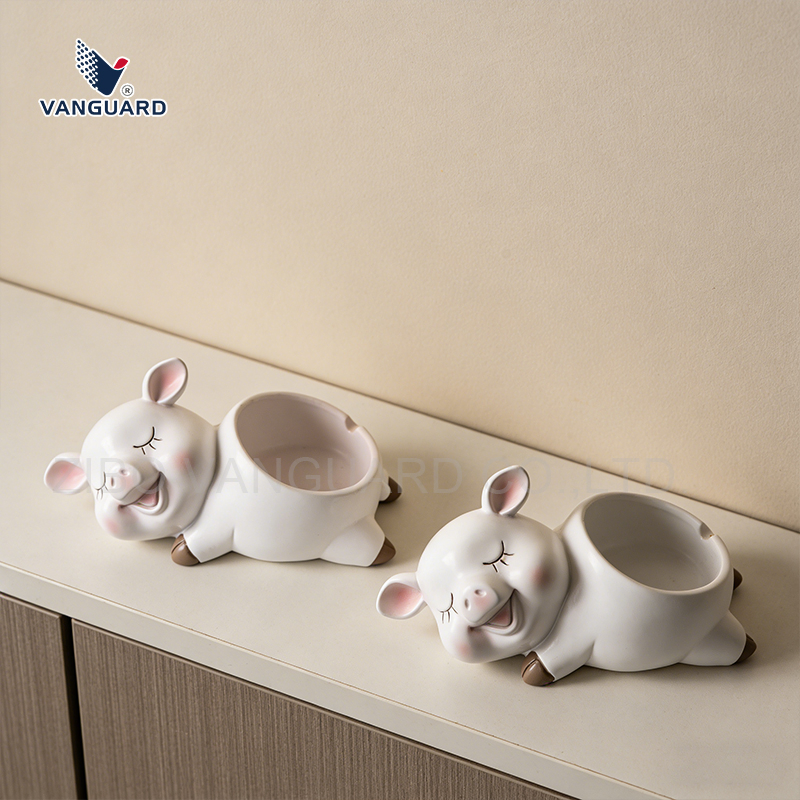 Cute Animal Design Storage Box Resin Ashtray Custom Resin Statue for Home Decoration