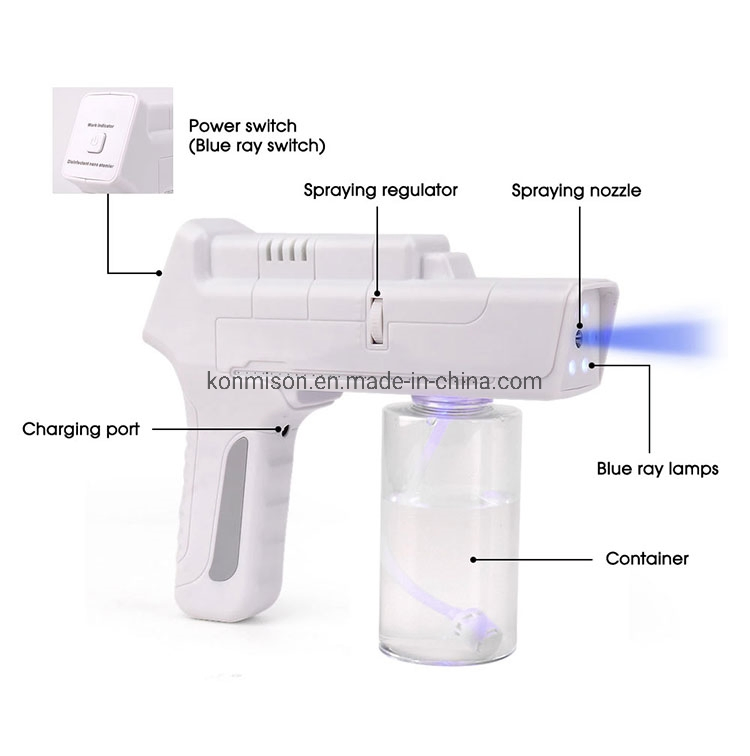 Handhold Wireless Blue Ray Nano Disinfection Spray Gun