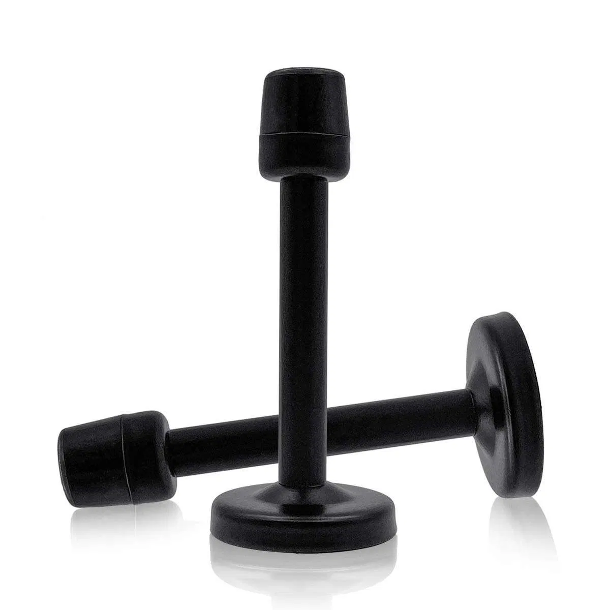 Stainless Steel Silver Mute Rubber Tip Long Doorstop Bumper Wall Mount Door Stopper