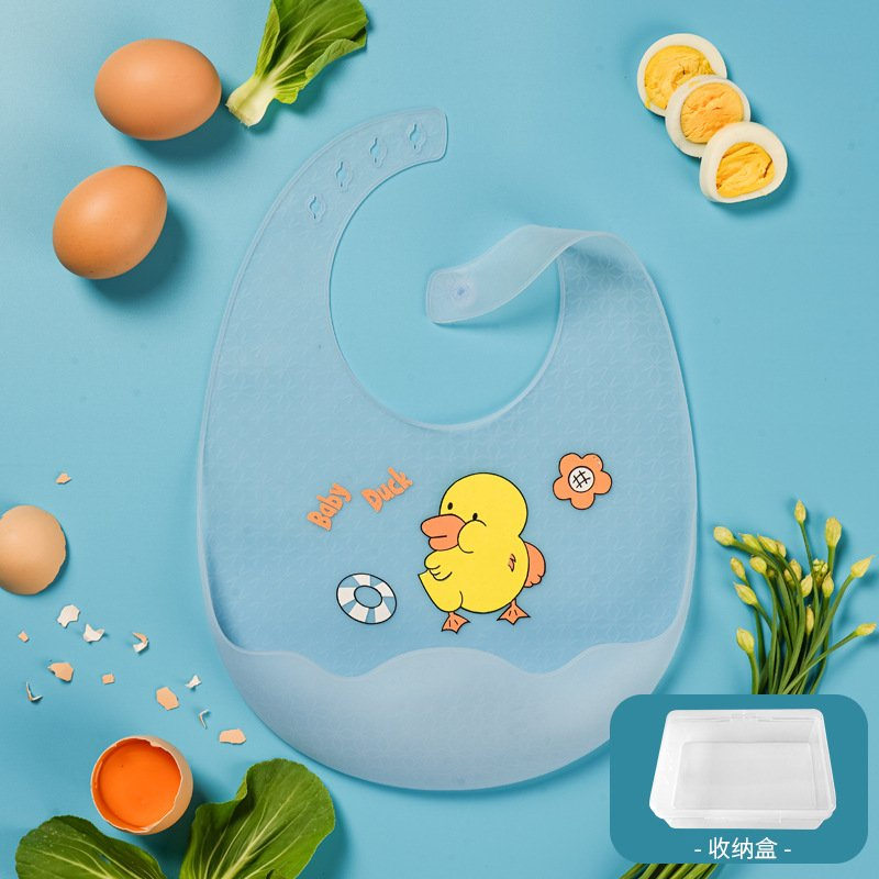 Waterproof Silicone Boy Girl Eating Bibs Wholesale Baby Feeding Bibs