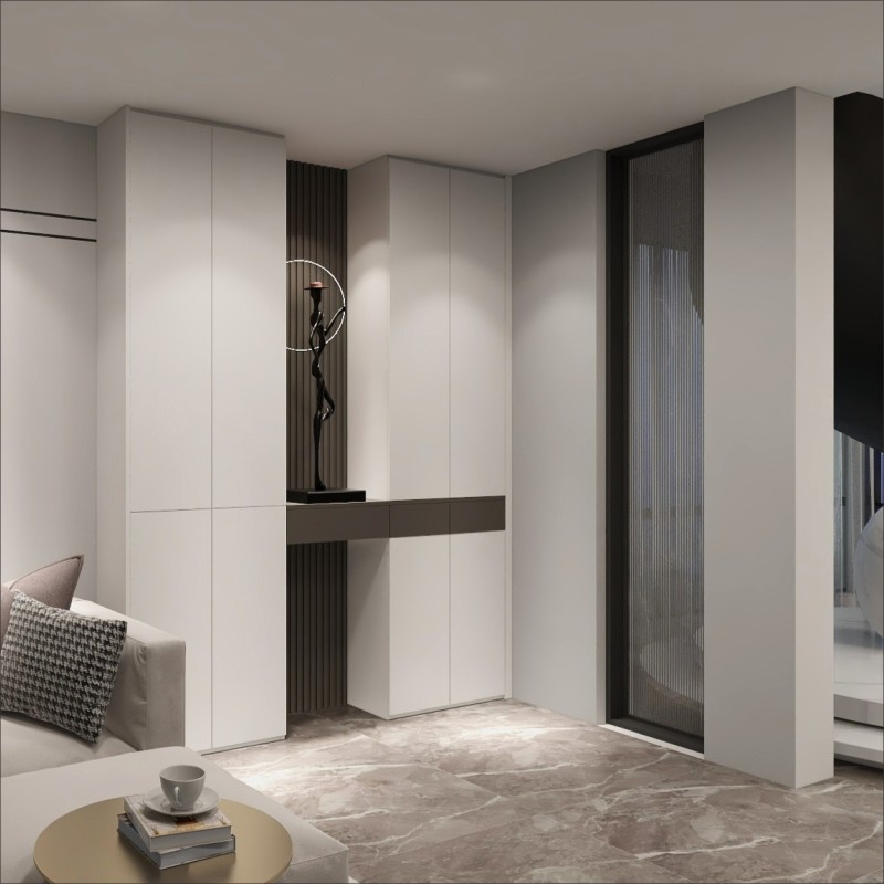Elegant Modular Wardrobe for Trendy Living Room Spaces