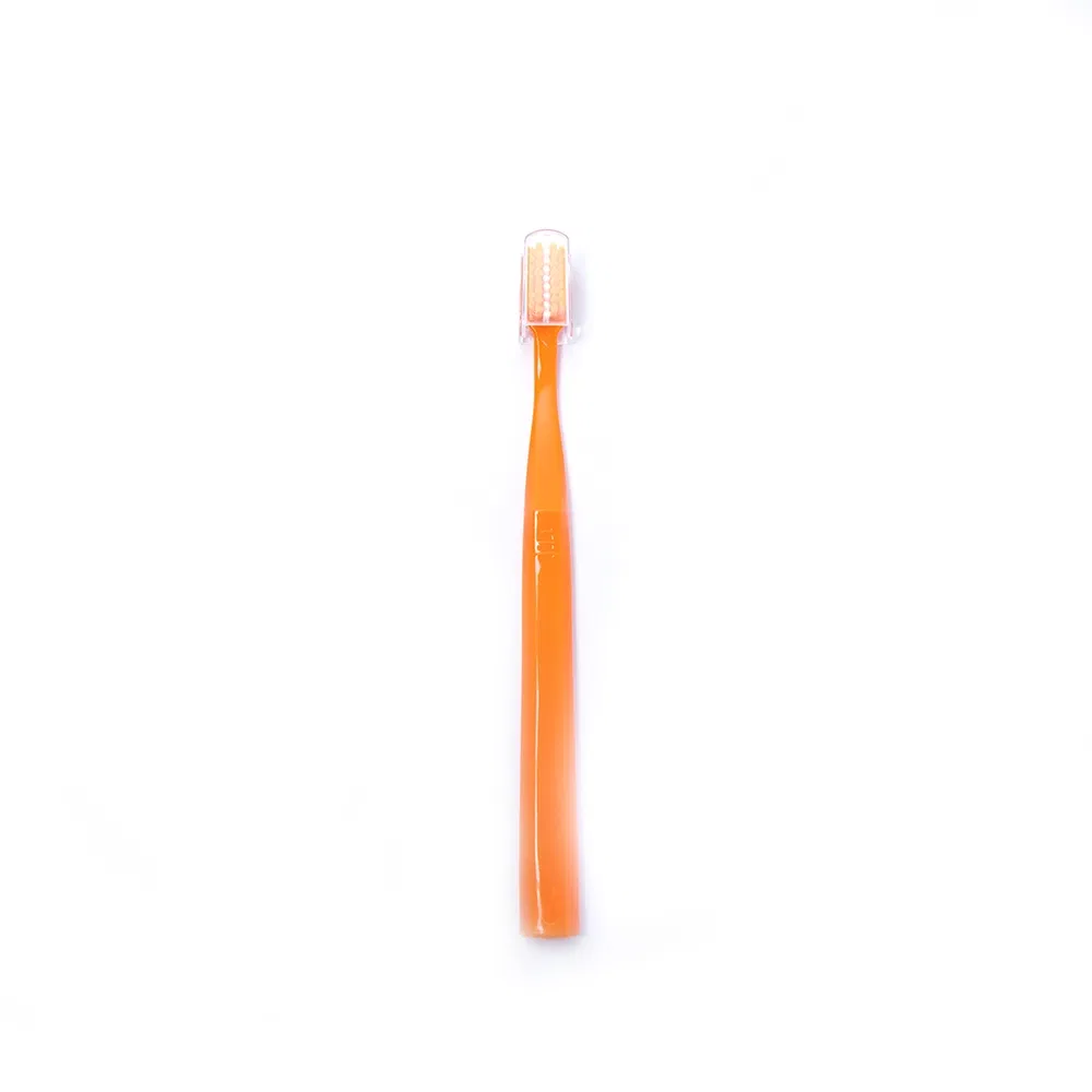 Custom Hard Handle Ultra Transparent Soft Bristles Adult Toothbrush with Logo