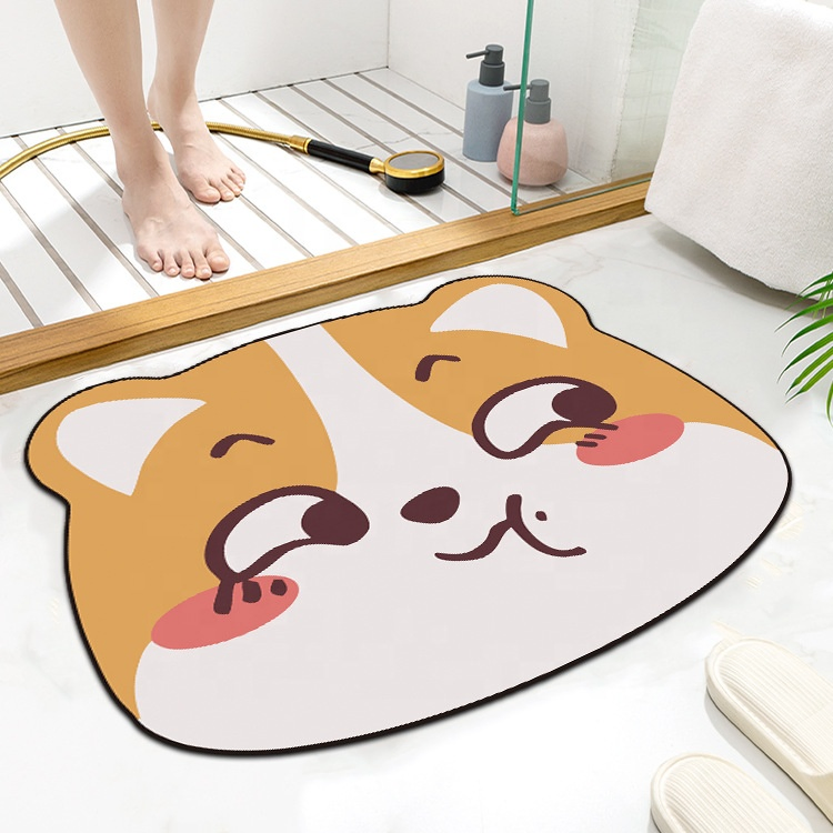 Quick Absorbent Water Diatomite Stone Bath Mat Instant Dry Custom Stone Bath Mat for Bathroom Non Slip