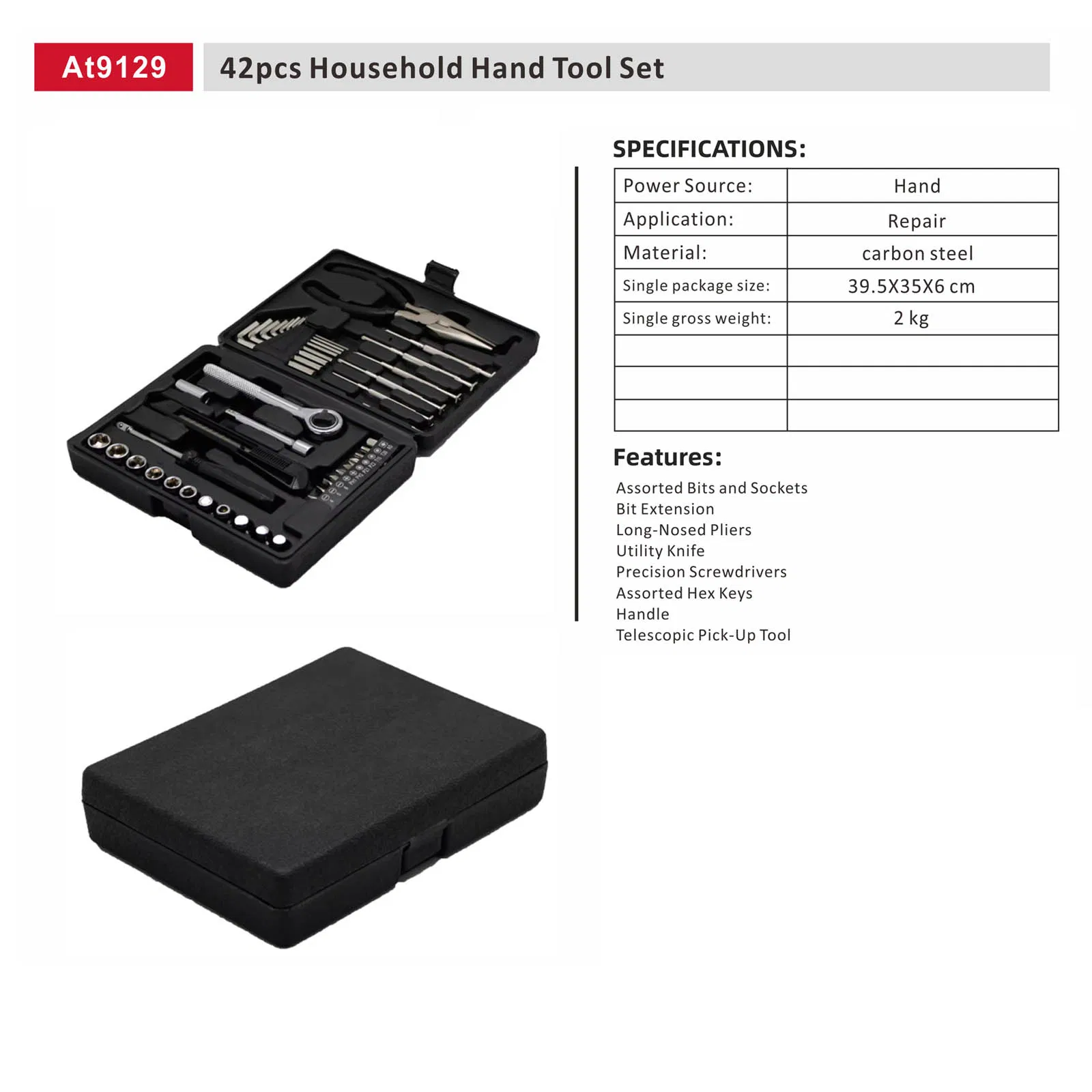 42PCS Household Hand Tool Set (PHAT9129)