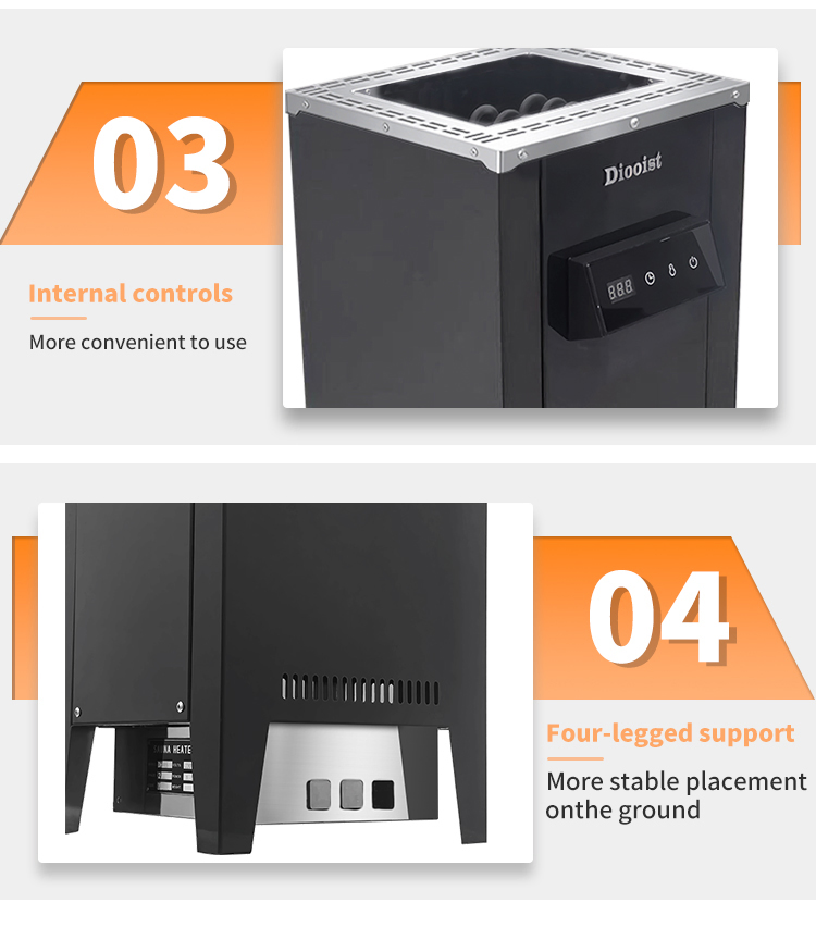 Электрокаменка для сауны DL-3.8NS, 3.8 кВт, с дисплеем