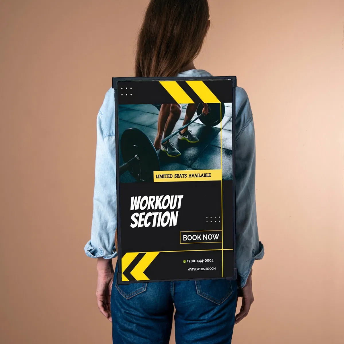 Outdoor Portable Advertising Equipment Digital Signage Shopping Mall Promotion 21.5/32 Inch Human Walking Ad Player Walking LCD Display Billboard