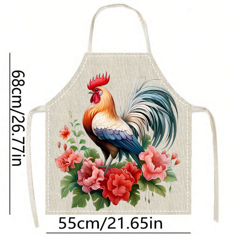 Custom Cartoon Print Washable Cotton Cooking Kitchen Apron Waterproof Oil-Proof Apron