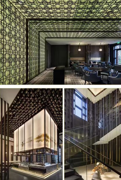 Decorative Safety Glass with Metal Wire Netting for Buildings