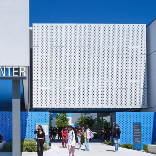 Coffee Shop Decoration Aluminum Veneer Perforated External Wall Punched Panel