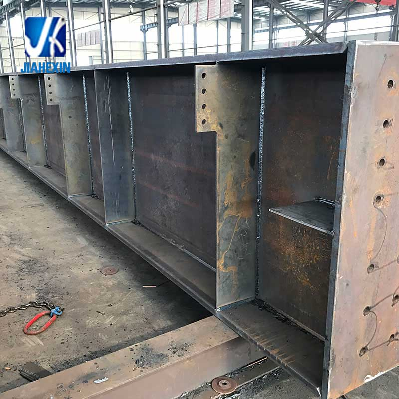 Jiahexin Steel Made Painted Wide Flange Full Penetration Welded Head Stock Bridge Beams with Taper and Transition Joints