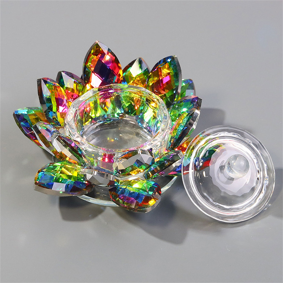 Nail Tools Symphony Aurora Crystal with Lid High Translucent Lotus Glass Pencil Washing Cup Crystal Nail Liquid Cup Crystal Cup Glass Cup