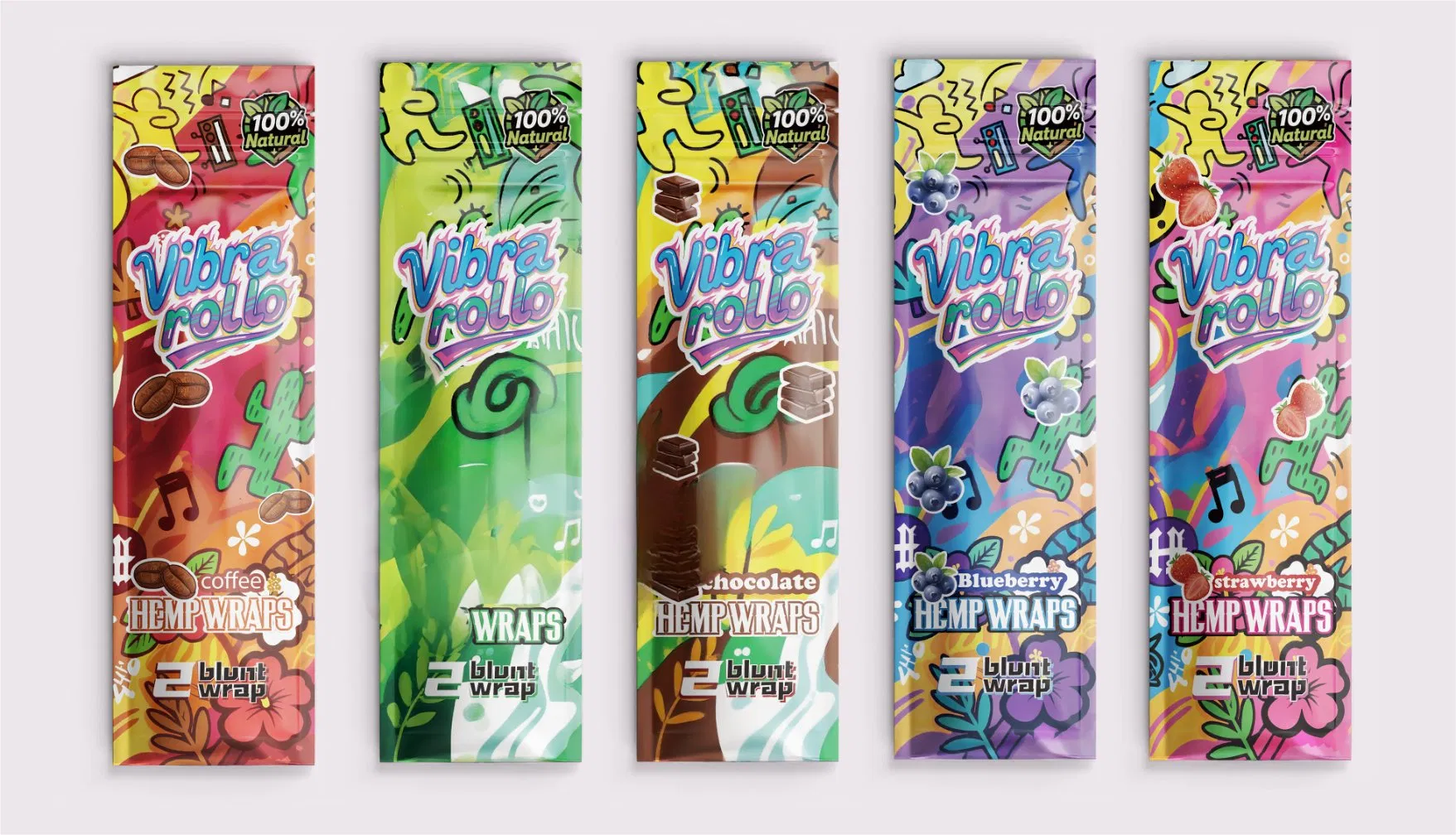 Strawberry Flavor Rolling Paper King Size Rolled Blunt Wraps