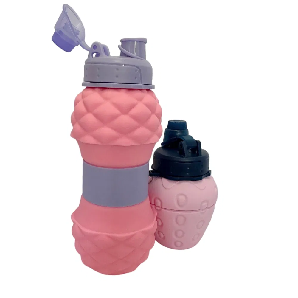 Wholesale Gym Outdoor Silicone Folding Collapsible Plastic Water Bottle