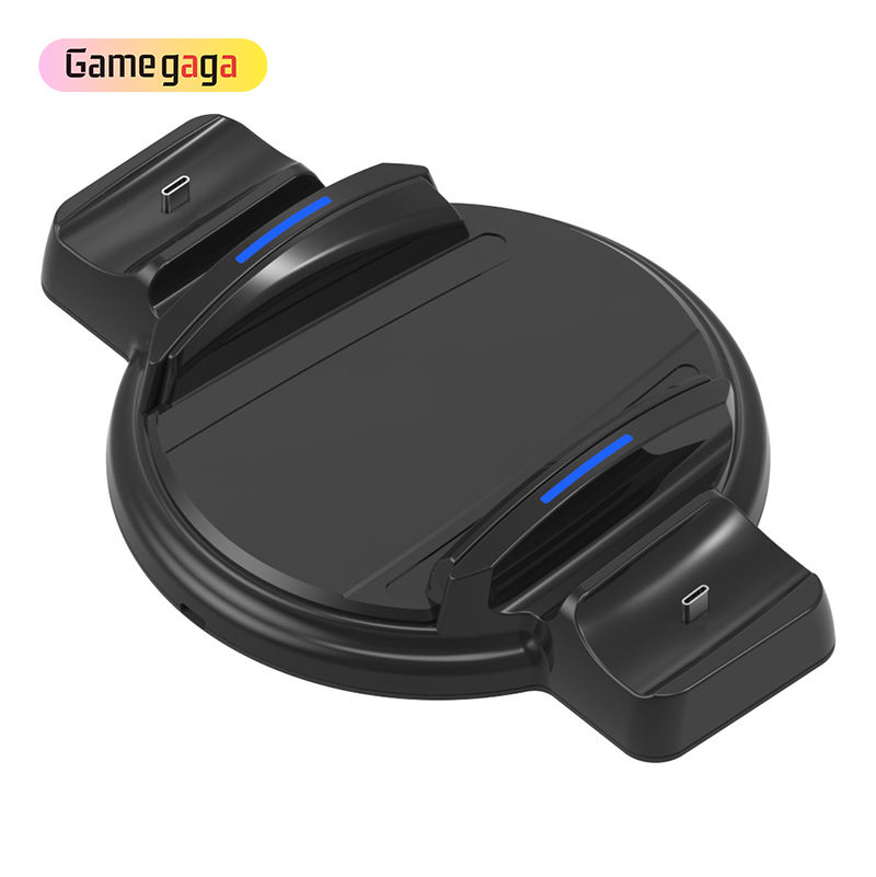 2 in 1 P5 Console Stand & Dual Handle Charger 2-Port Dualsense Charging Station Fast & Stable Charging for P5 Handles