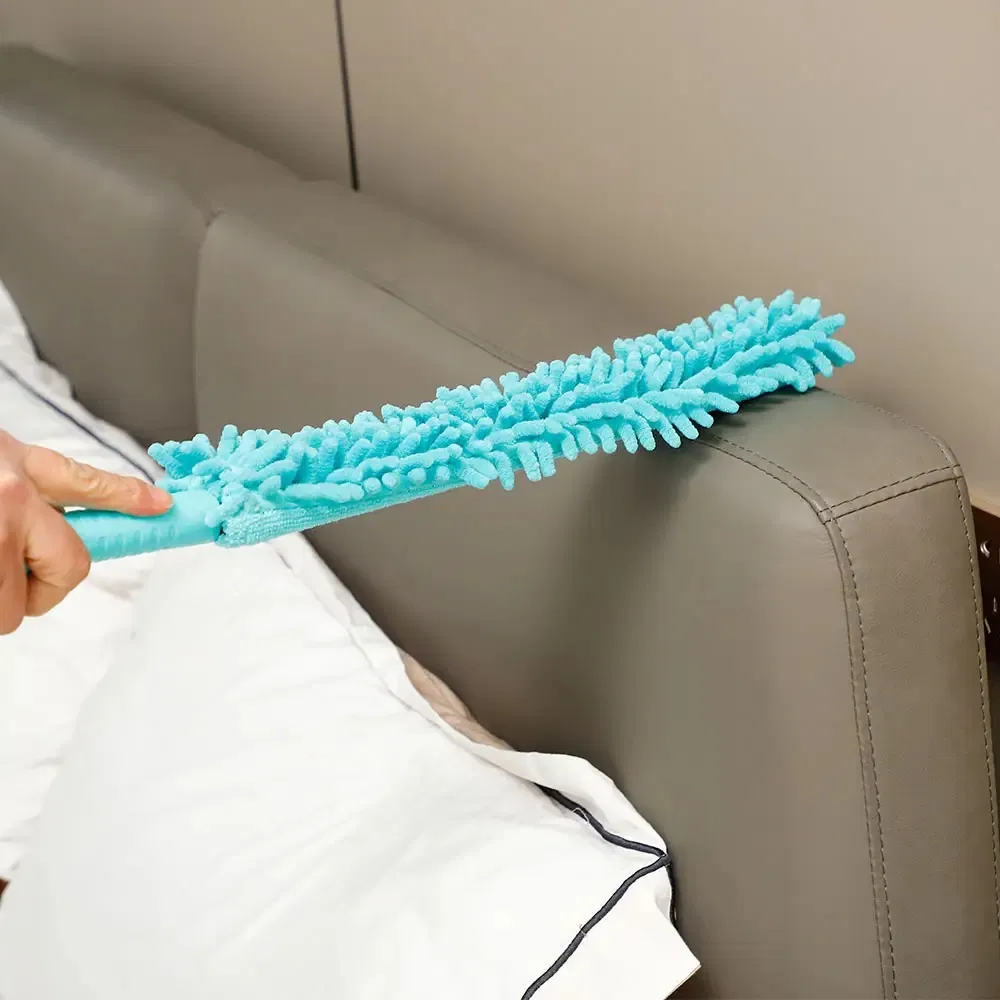 Chenille Single-Sided Curved Dust Duster Washable Reusable Curved Head Extends Cleaning Tool Lifespan