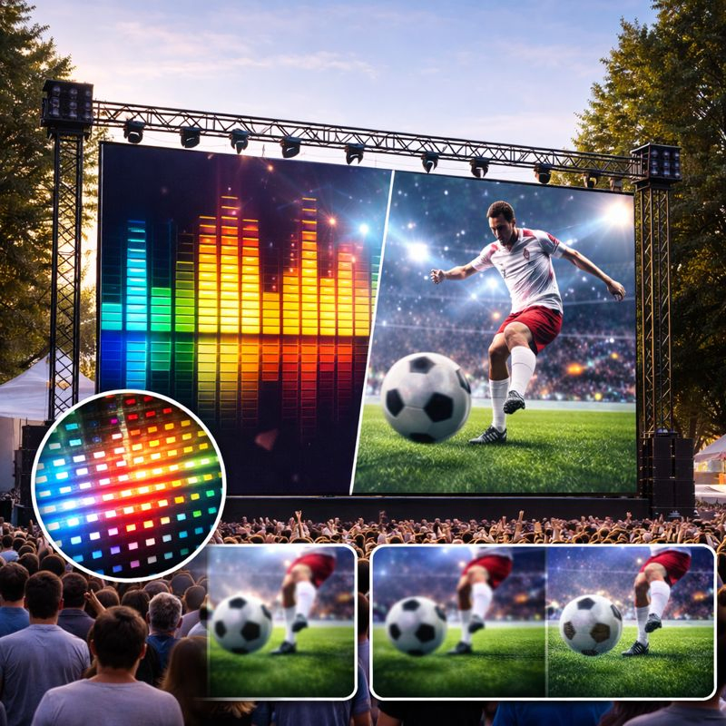 High-Brightness Weatherproof Ultra-Wide-View Low-Latency High-Refresh Color-Accurate Modular Outdoor P3.91 Full-Color LED Display System
