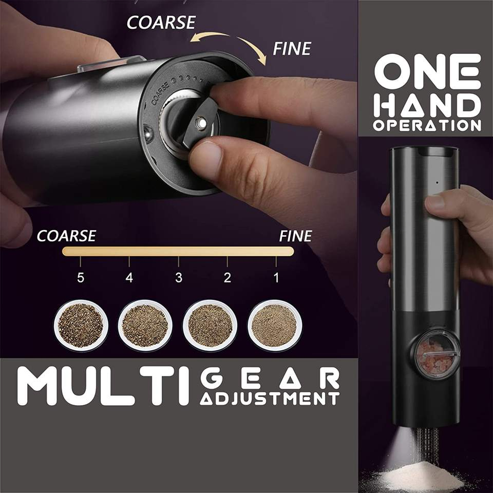 Stainless Steel Touch Control Spice Mill for Effortless Grinding