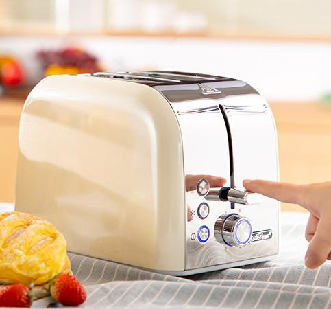 Toaster 2 Slice with 7 Browning Levels and 3 Functions: Reheat, Defrost & Cancel