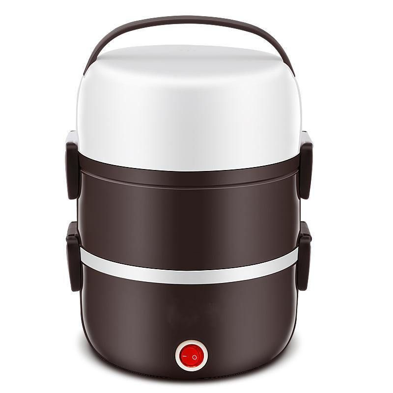 2L Double Layer Stainless Steel Electric Lunchbox Multi-Functional Thermal Cooking, 201 304 Material