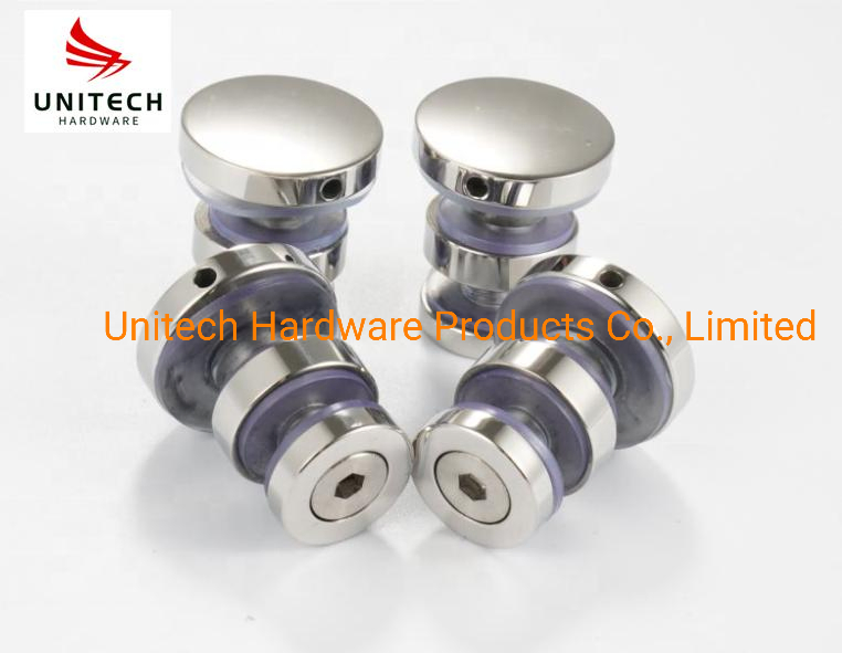 Stainless Steel 304 Frameless Bathroom Sliding Door Roller Wheel Glass Fitting System
