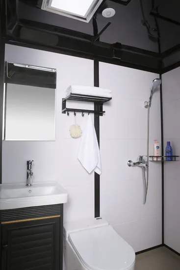 Integrated Bathroom Glass Shower Cabin Prefab Bathroom