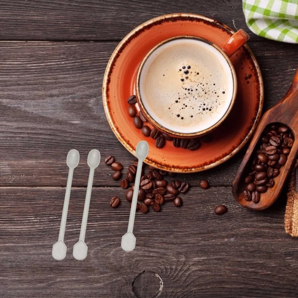 High Quality Mini Biodegradable Eco-Friendly 130 mm Corn Disposable Coffee Stirring Spoon