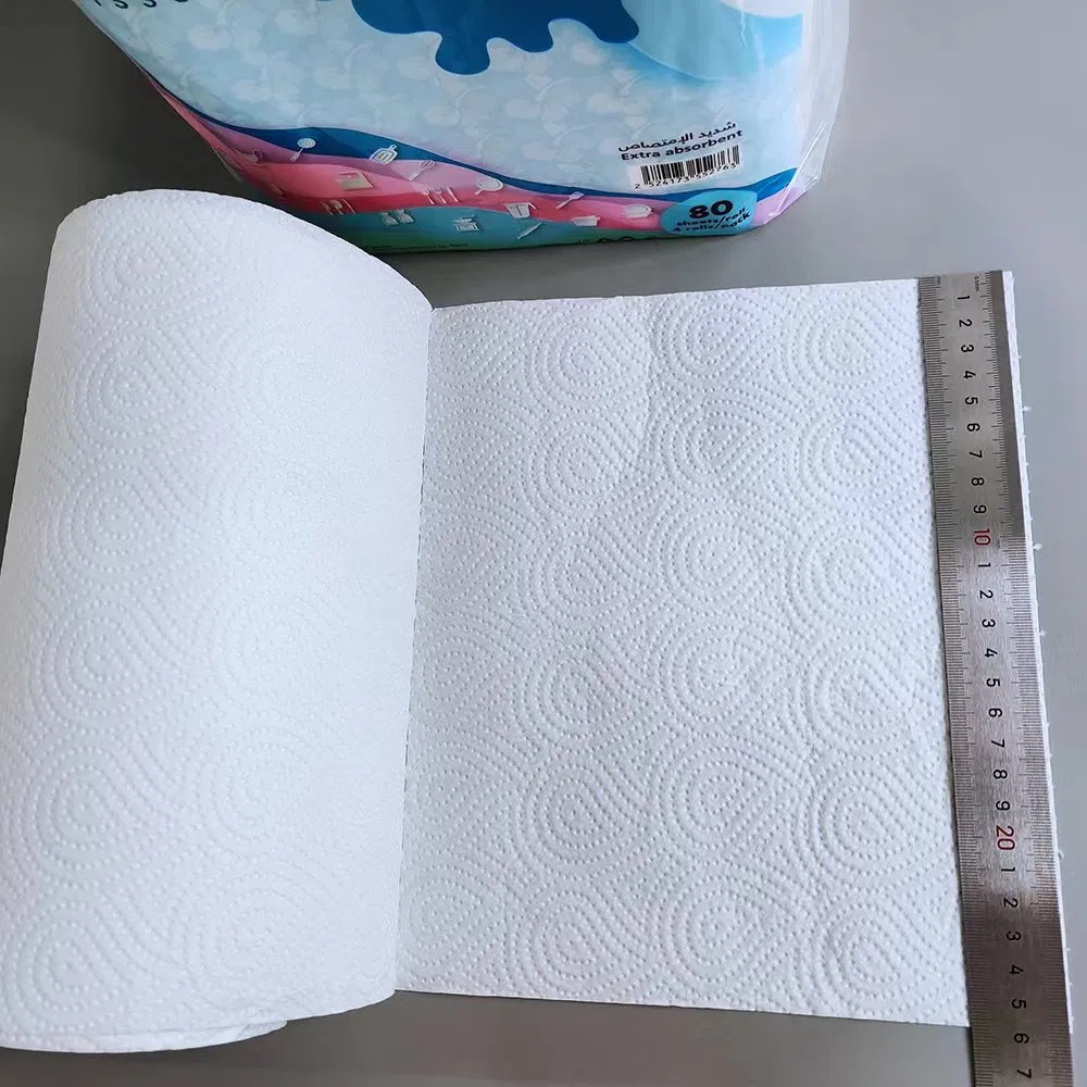 Custom Soft Wholesale Bulk White Strong Kitchen Towel Paper with Free Sample