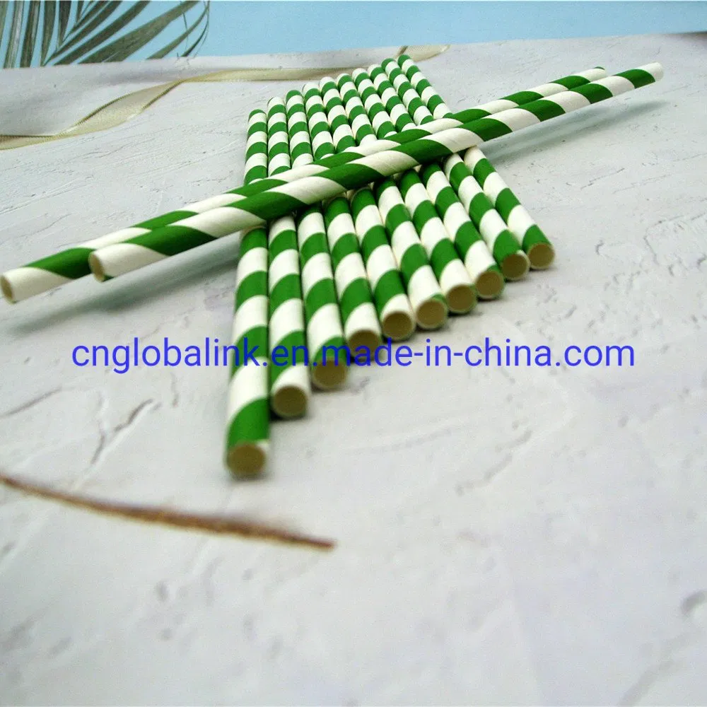 Disposable Paper Green Thread Biodegradable Straws